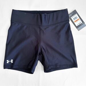 Under Armor 4” Black Compression Shorts Women S Volleyball Spandex Team Shorty